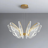 Phalaenopsis Curated Optical Acrylic Chandelier – side angled contour profile