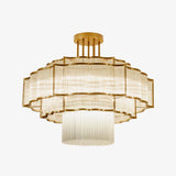 Pharo Ii Curated Mouth-Blown Frosted Glass Chand – handcrafted surface texture