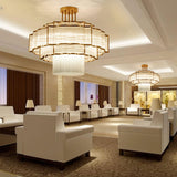 Pharo Ii Curated Mouth-Blown Frosted Glass Chand – full fixture elevation view