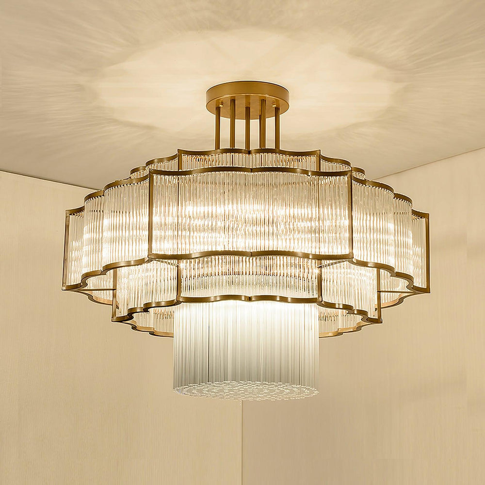 Pharo Ii Curated Mouth-Blown Frosted Glass Chand