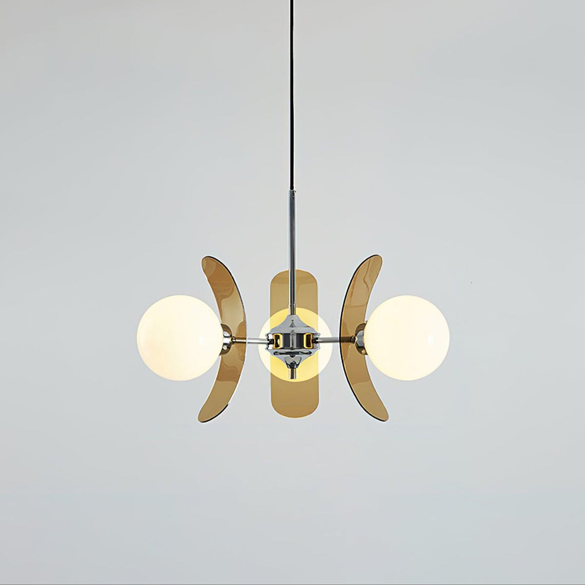Phosphorescent Curated Mouth-Blown Frosted Glass – illuminated warm ambiance setting #1