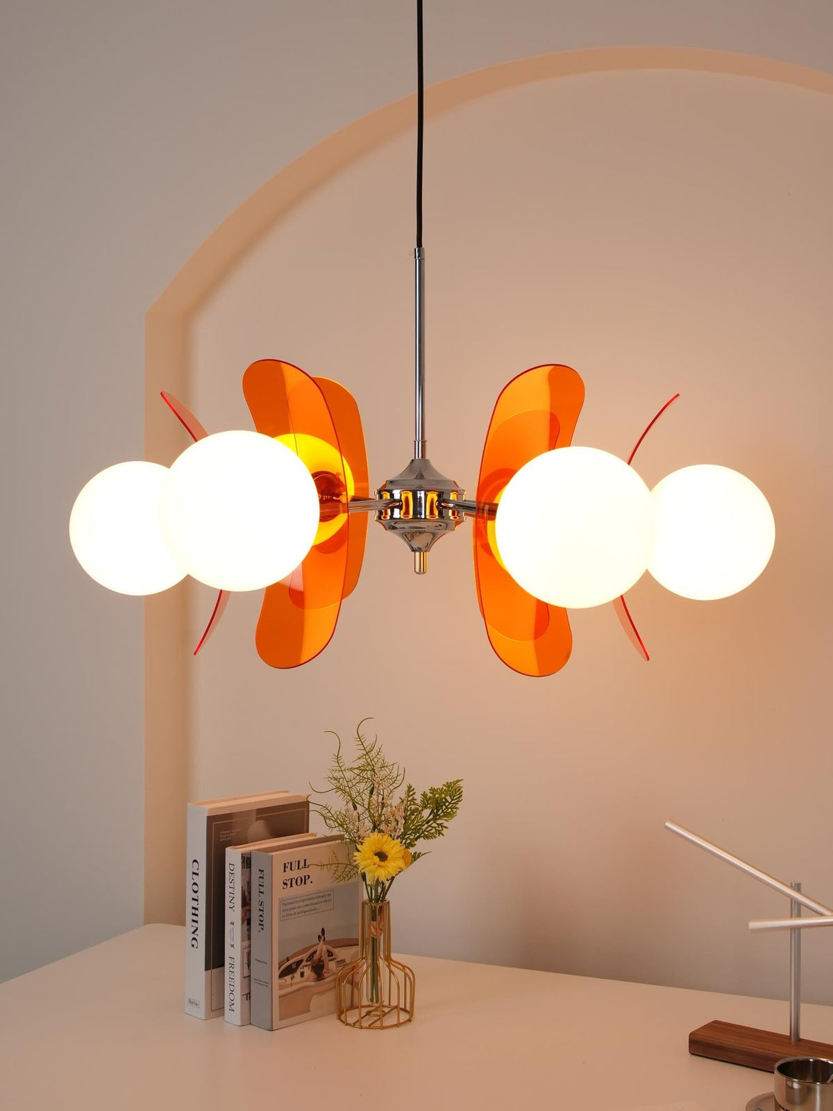 Phosphorescent Curated Mouth-Blown Frosted Glass – dimensional scale reference