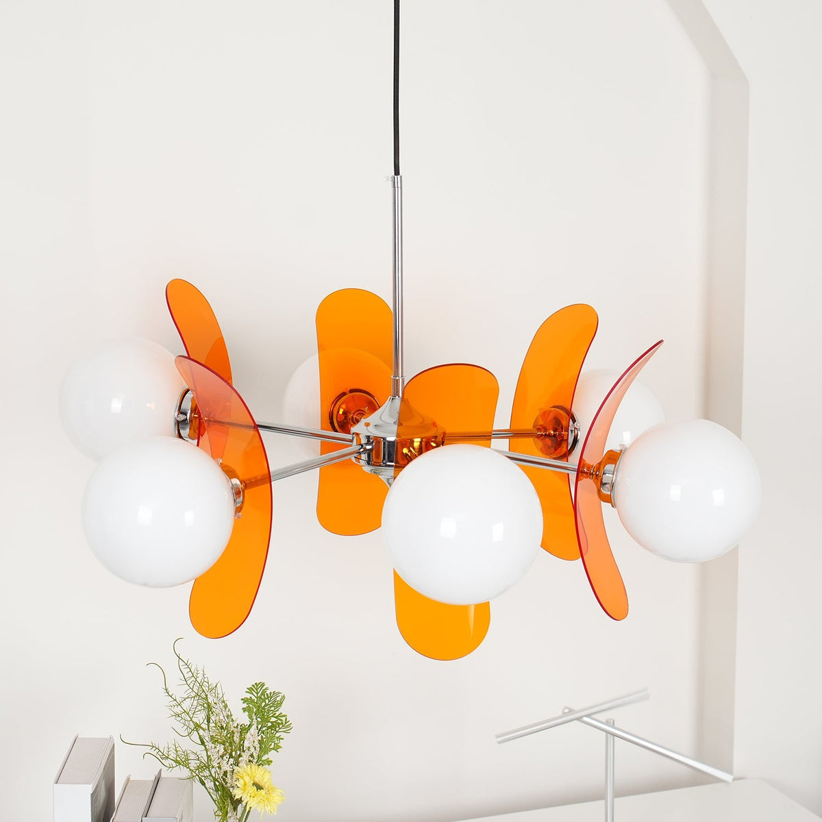 Phosphorescent Curated Mouth-Blown Frosted Glass – illuminated warm ambiance setting