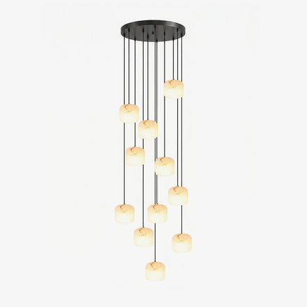 Pillow Alabaster Cluster Chandelier