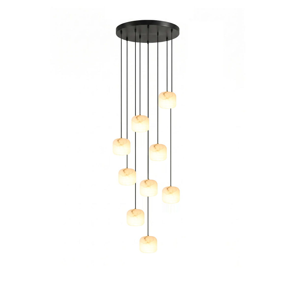 Pillow Alabaster Cluster Curated Alabaster Chand – 9 Heads Ø 17.7 x H 118.1 finish configuration