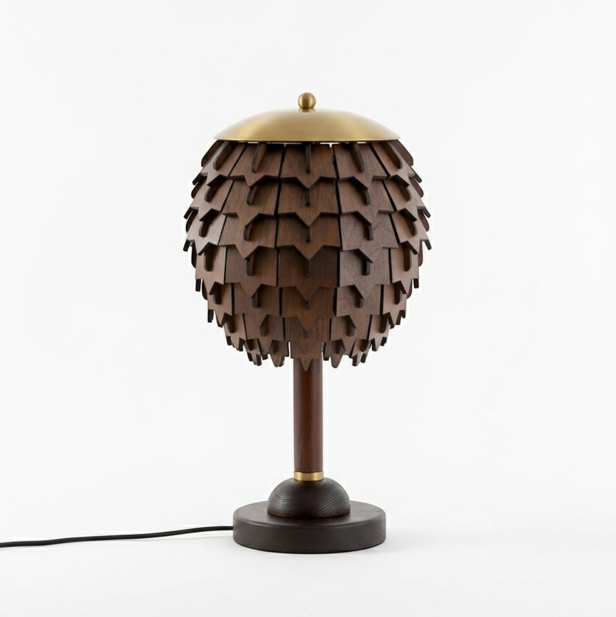 Pinecone Curated Solid Brass Table Lamp – W 22cm x H 43cm  W 8.6 x H 16.9 finish configuration