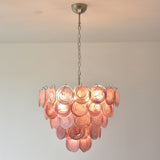 Pink Glass Disc Curated Mouth-Blown Frosted Glas – structural canopy joint detail
