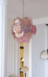 Pink Disc Glass Curated Mouth-Blown Frosted Glas – handcrafted surface texture
