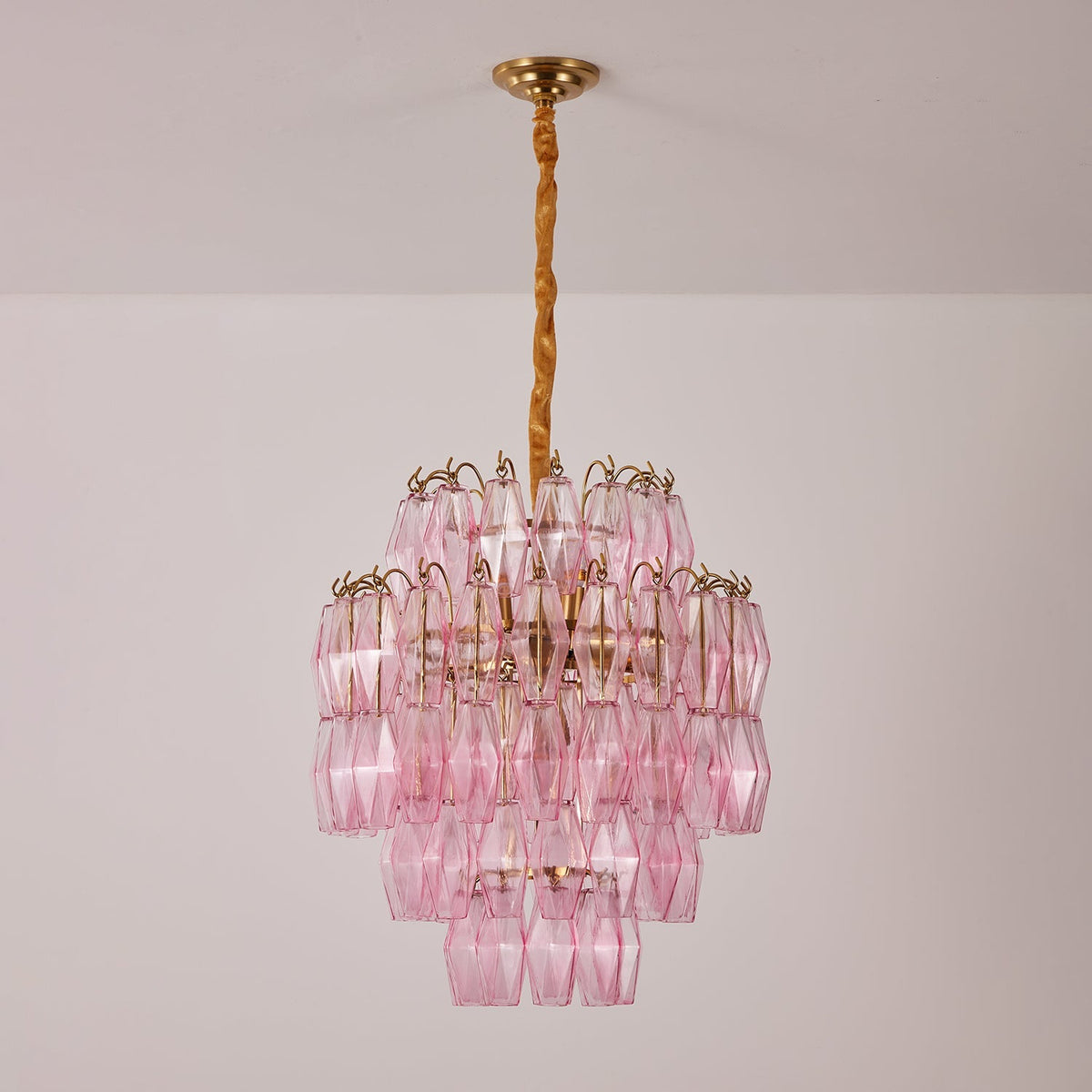 Pink Glass Prism Curated Mouth-Blown Frosted Gla – structural canopy joint detail