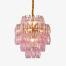 Pink Glass Prism Curated Mouth-Blown Frosted Gla