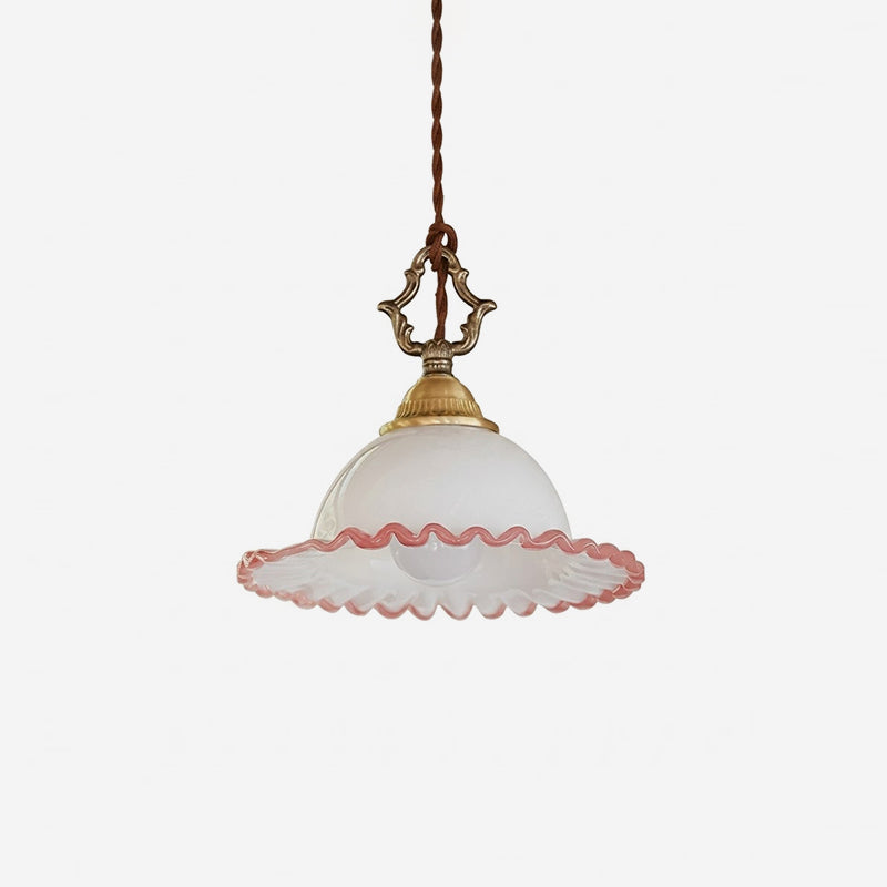 Pinklune Curated Mouth-Blown Frosted Glass Penda – Mouth-Blown Frosted Glass Pendant Light