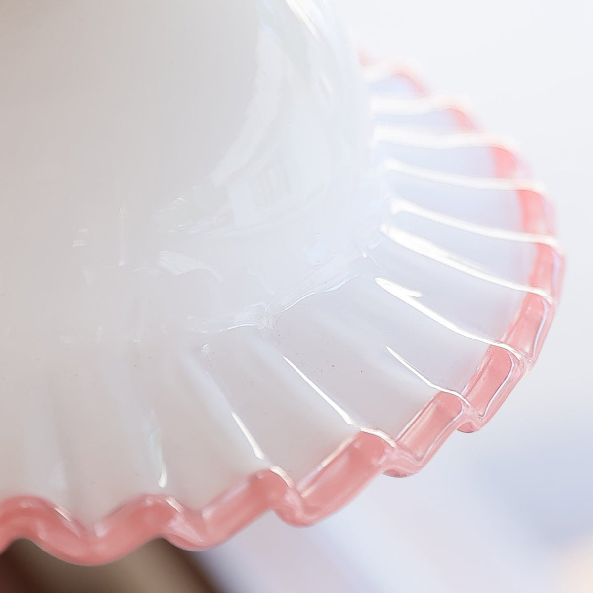 Pinklune Curated Mouth-Blown Frosted Glass Penda – handcrafted surface texture