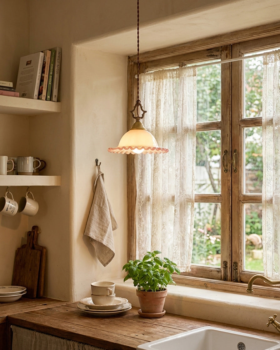 Pinklune Curated Mouth-Blown Frosted Glass Penda