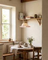 Pinklune Curated Mouth-Blown Frosted Glass Penda – illuminated warm ambiance setting