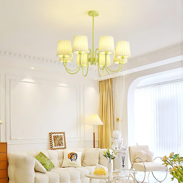 Pleated Fabric Matcha Curated Iron & Glass Chand