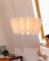 Pleora Curated Iron & Glass Pendant Light – full fixture elevation view