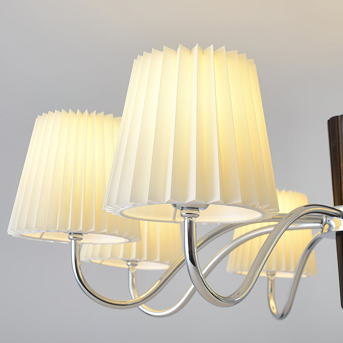 Plisse Curated Solid Hardwood Chandelier – handcrafted surface texture