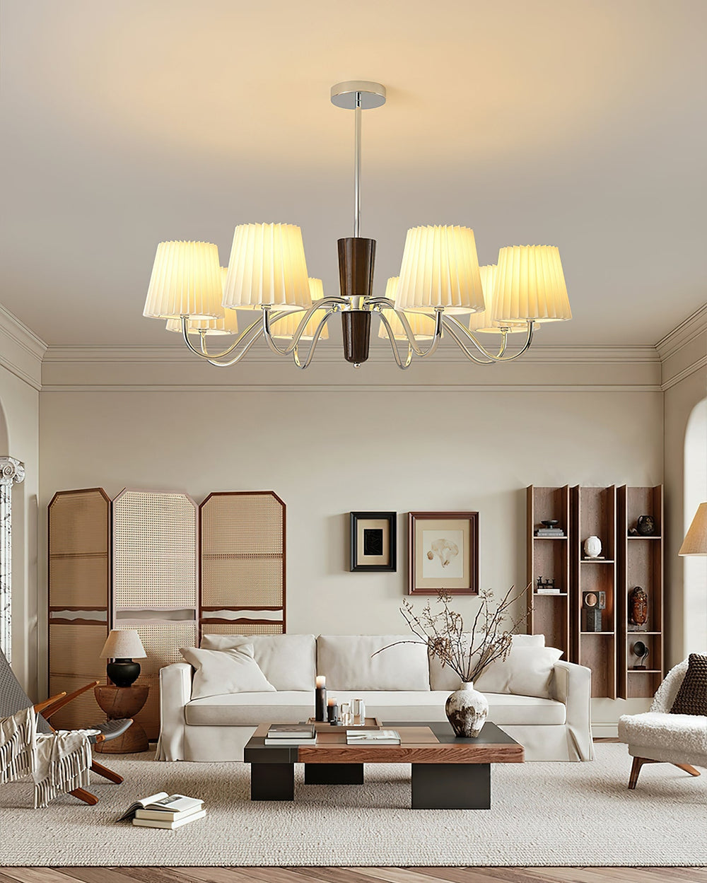 Plisse Curated Solid Hardwood Chandelier