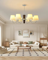 Plisse Curated Solid Hardwood Chandelier – macro detail view
