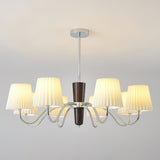 Plisse Curated Solid Hardwood Chandelier – 8 Heads ∅ 34.2 x H 10.2  Dia 87cm x H 26 finish configuration