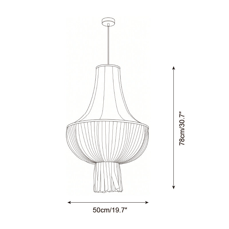 Plisselle Curated Iron & Glass Pendant Light – macro detail view