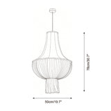Plisselle Curated Iron & Glass Pendant Light – macro detail view