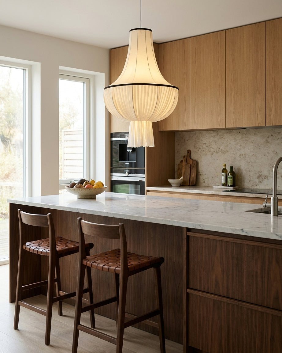 Plisselle Curated Iron & Glass Pendant Light