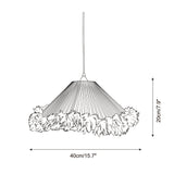 Pluma Fringe Curated Woven Rattan Pendant Light – macro detail view