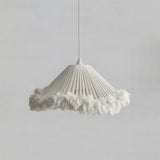 Pluma Fringe Curated Woven Rattan Pendant Light – Dia 50cm x H 25cm  ∅ 19.6 x H 9.8 finish configuration