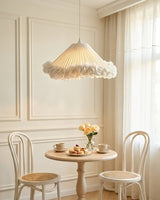 Pluma Fringe Curated Woven Rattan Pendant Light – dimensional scale reference