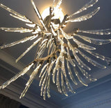 Plumage Ascent Curated K9 Bohemian Crystal Chand – handcrafted surface texture