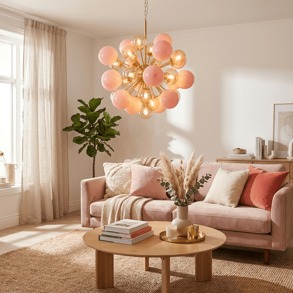 Pomelia Glass Globe Sputnik Curated Mouth-Blown – architectural ceiling profile