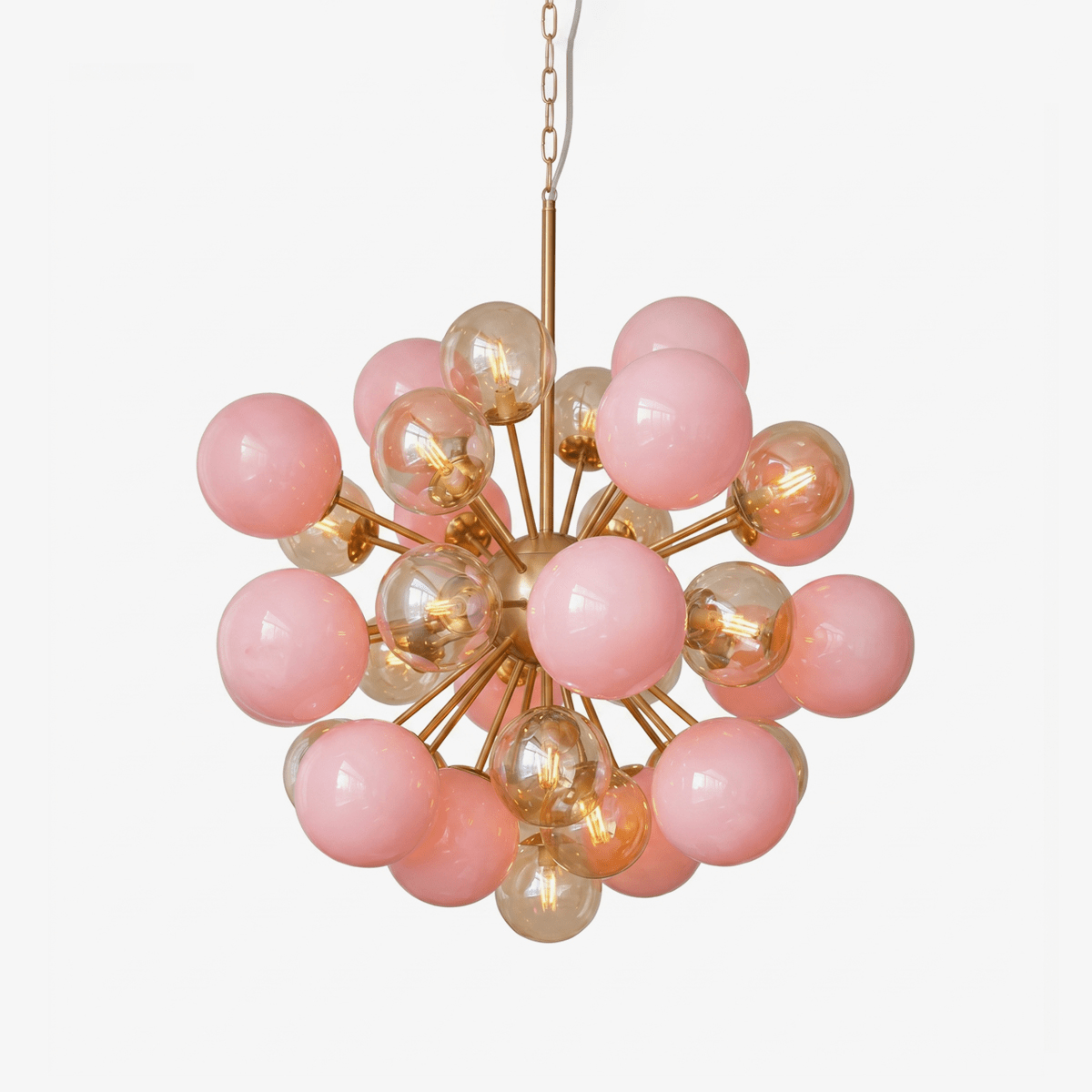 Pomelia Glass Globe Sputnik Curated Mouth-Blown – Mouth-Blown Frosted Glass Chandelier