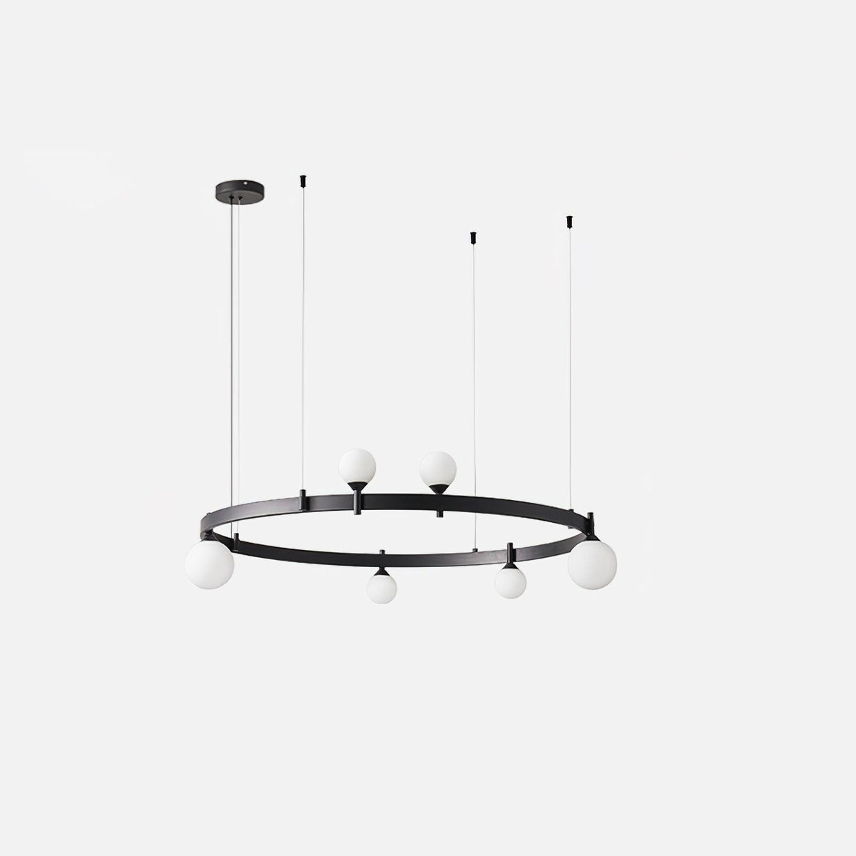 Pomi Round Curated Mouth-Blown Frosted Glass Cha – illuminated warm ambiance setting #1