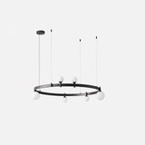 Pomi Round Curated Mouth-Blown Frosted Glass Cha – illuminated warm ambiance setting #1
