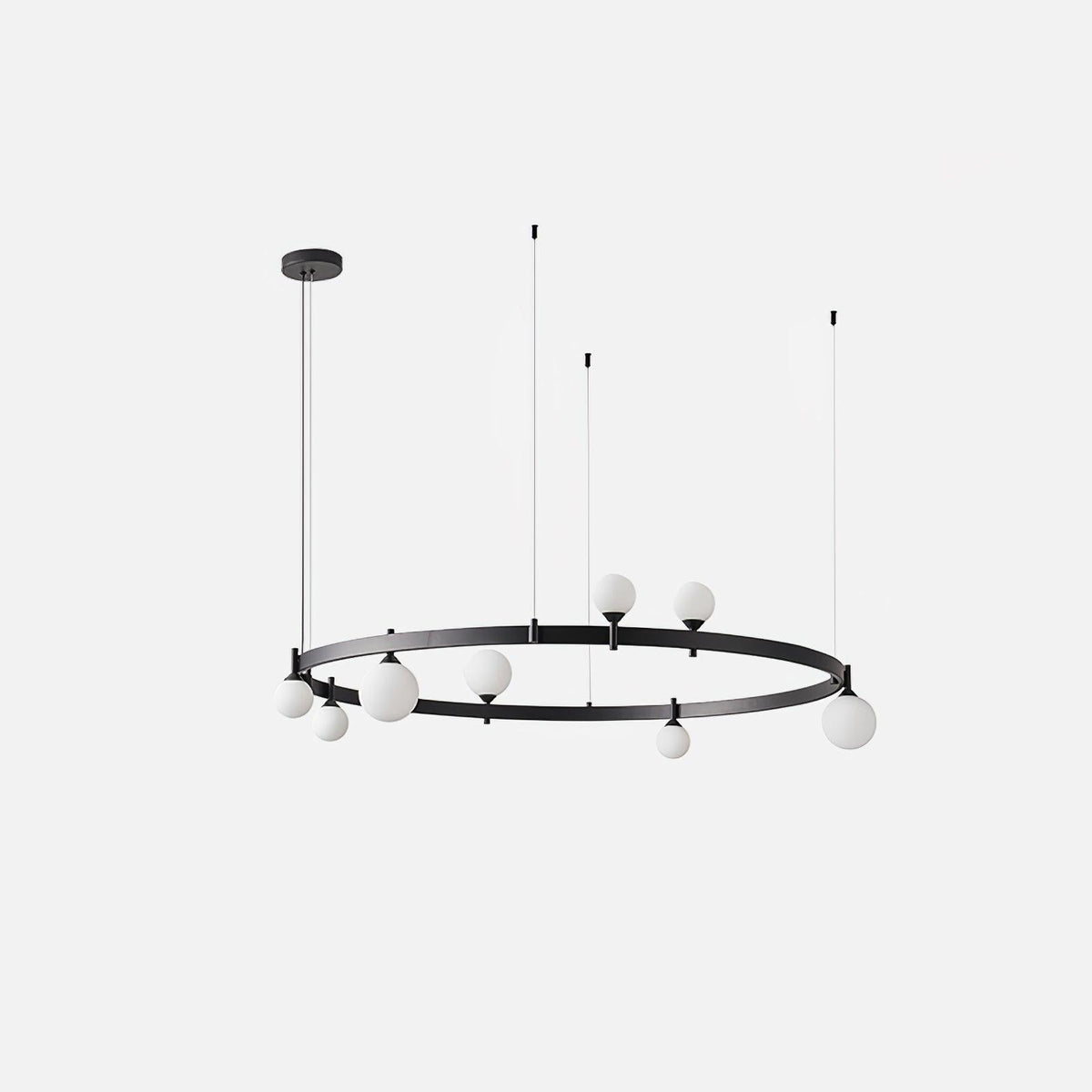 Pomi Round Curated Mouth-Blown Frosted Glass Cha – architectural ceiling profile #1