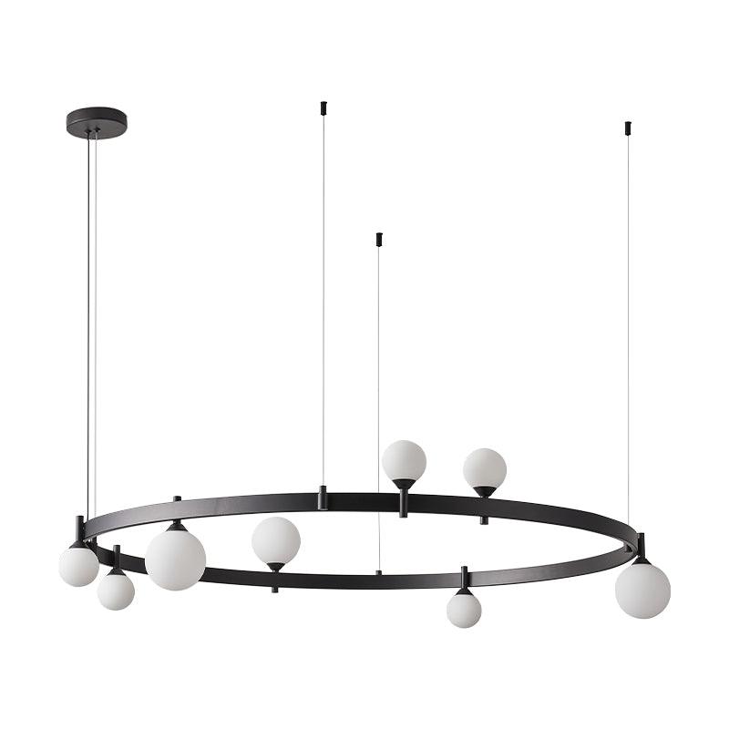 Pomi Round Curated Mouth-Blown Frosted Glass Cha – side angled contour profile