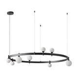 Pomi Round Curated Mouth-Blown Frosted Glass Cha – side angled contour profile