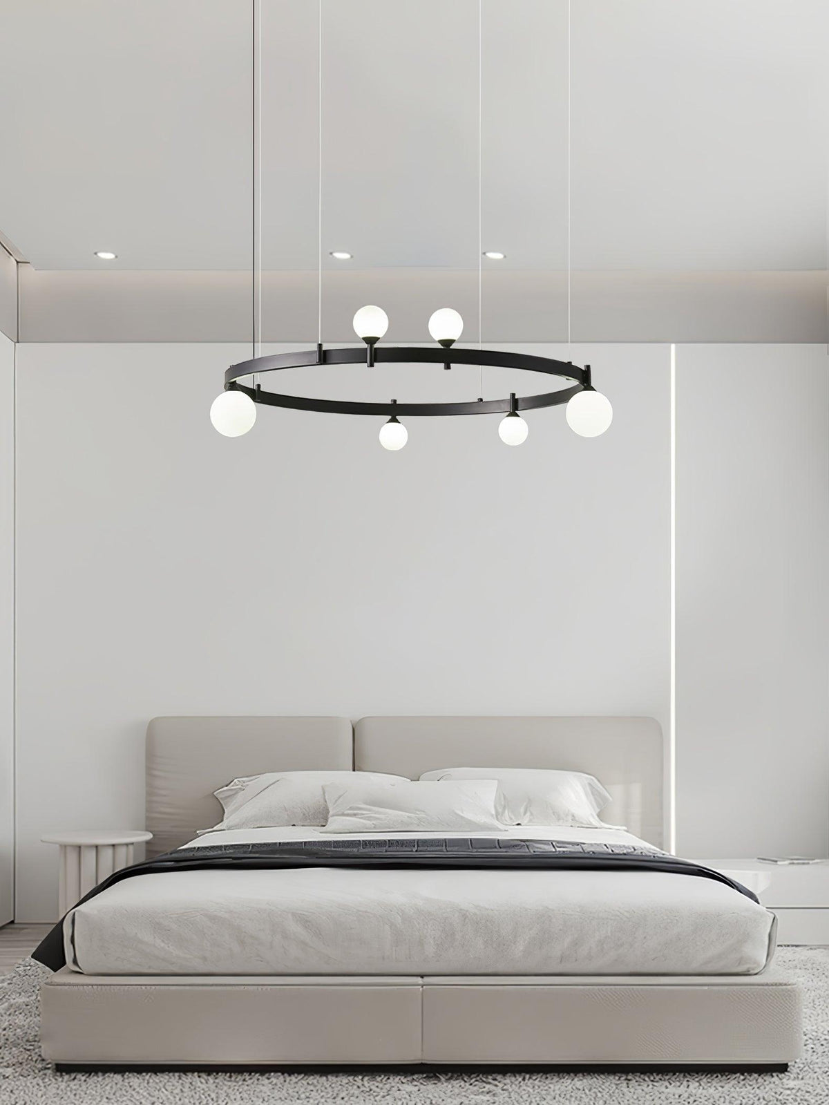 Pomi Round Curated Mouth-Blown Frosted Glass Cha – architectural ceiling profile