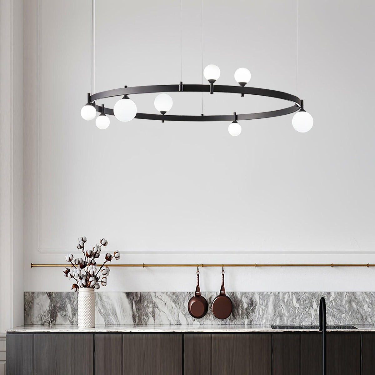 Pomi Round Curated Mouth-Blown Frosted Glass Cha – dimensional scale reference