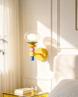 Popella Curated Mouth-Blown Frosted Glass Wall S – unlit natural material contrast