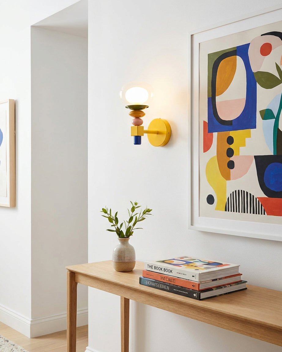 Popella Curated Mouth-Blown Frosted Glass Wall S – dimensional scale reference