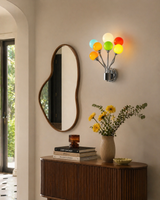 Poplune Curated Mouth-Blown Frosted Glass Wall S – unlit natural material contrast