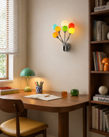 Poplune Curated Mouth-Blown Frosted Glass Wall S – illuminated warm ambiance setting