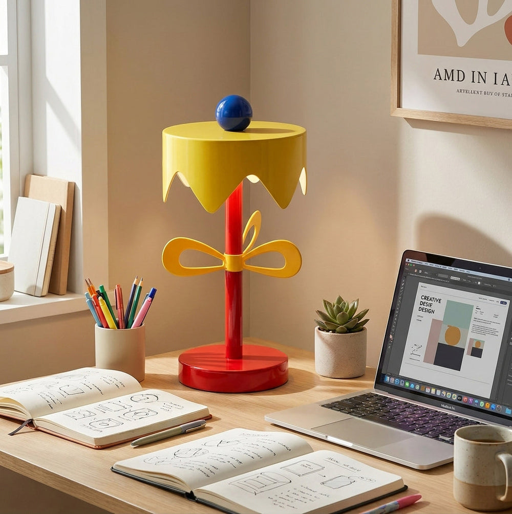Poppette Curated Iron & Glass Table Lamp