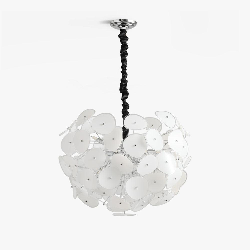 Poppy Glass Curated Mouth-Blown Frosted Glass Ch – Mouth-Blown Frosted Glass Chandelier
