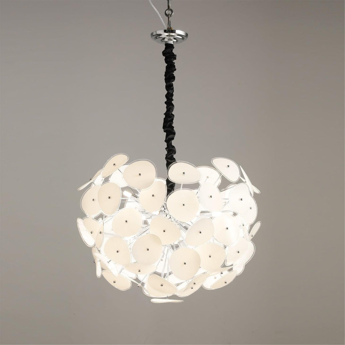 Poppy Glass Curated Mouth-Blown Frosted Glass Ch – side angled contour profile