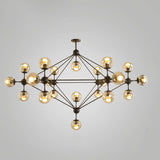Vertex Curated Amber Art Glass Chandelier – 21-lights ∅ 68.1 x H 42.1 finish configuration