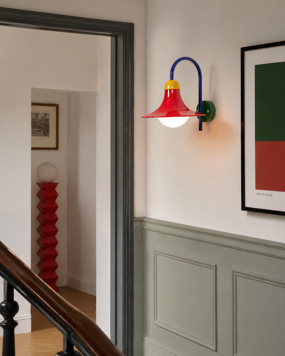 Primora Curated Iron & Glass Wall Sconce – architectural ceiling profile