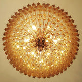 Petala Amber Art Glass Chandelier – structural canopy joint detail